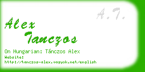 alex tanczos business card
